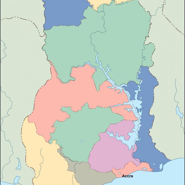 ghana vector map