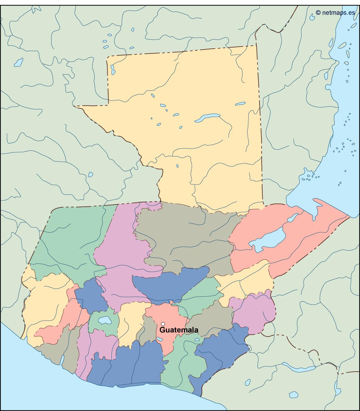 guatemala vector map