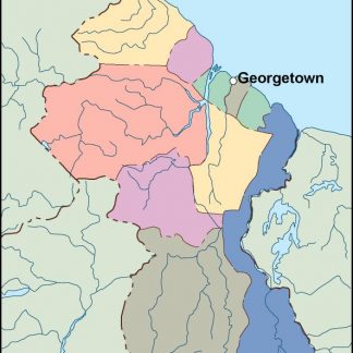 guyana vector map