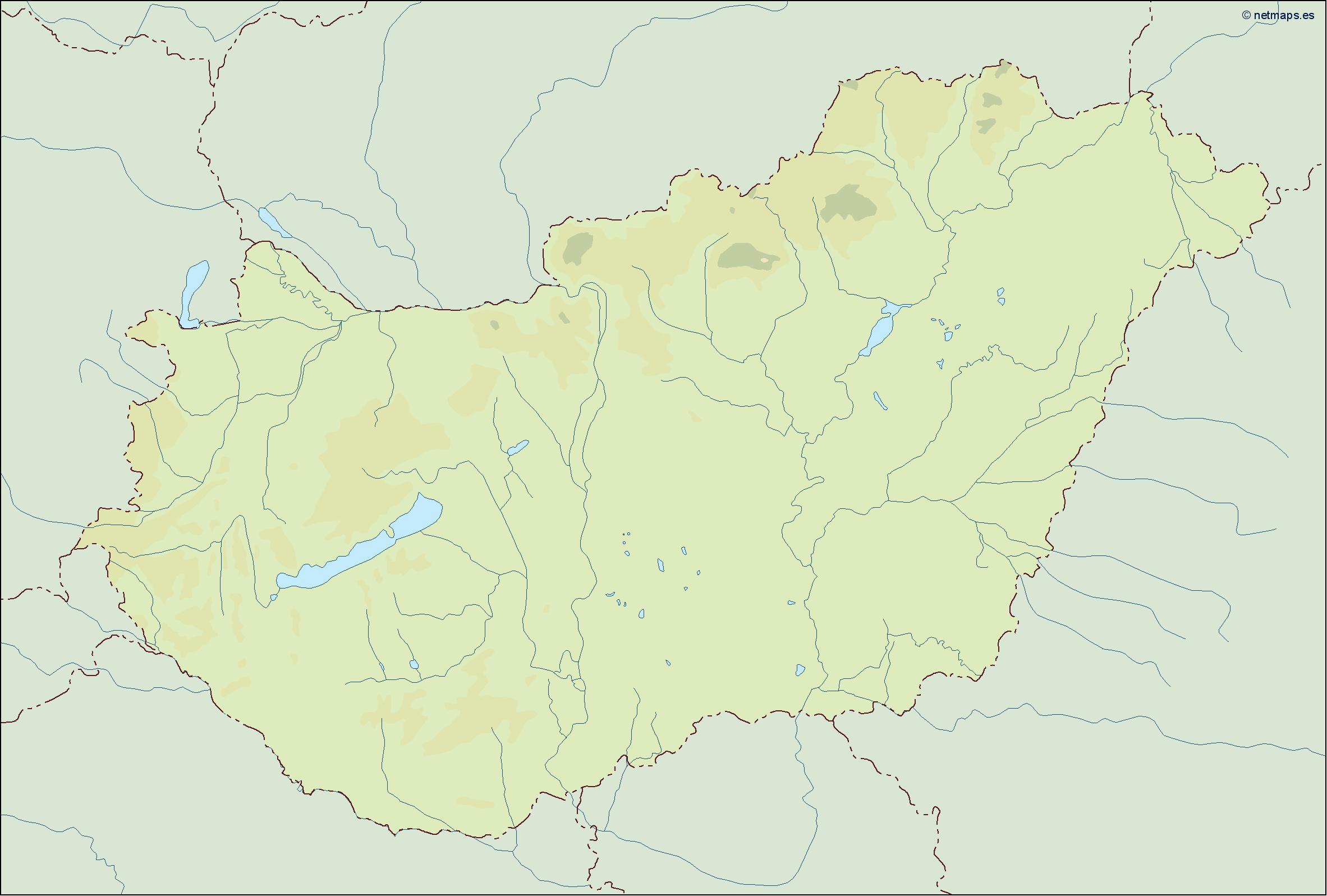 hungary illustrator map