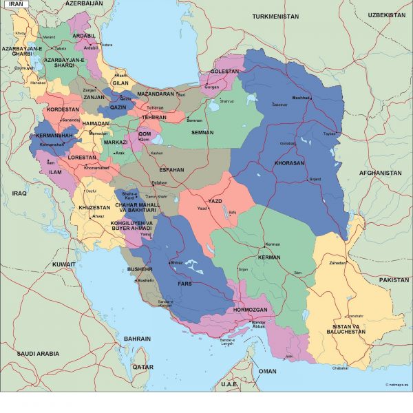 iran political map
