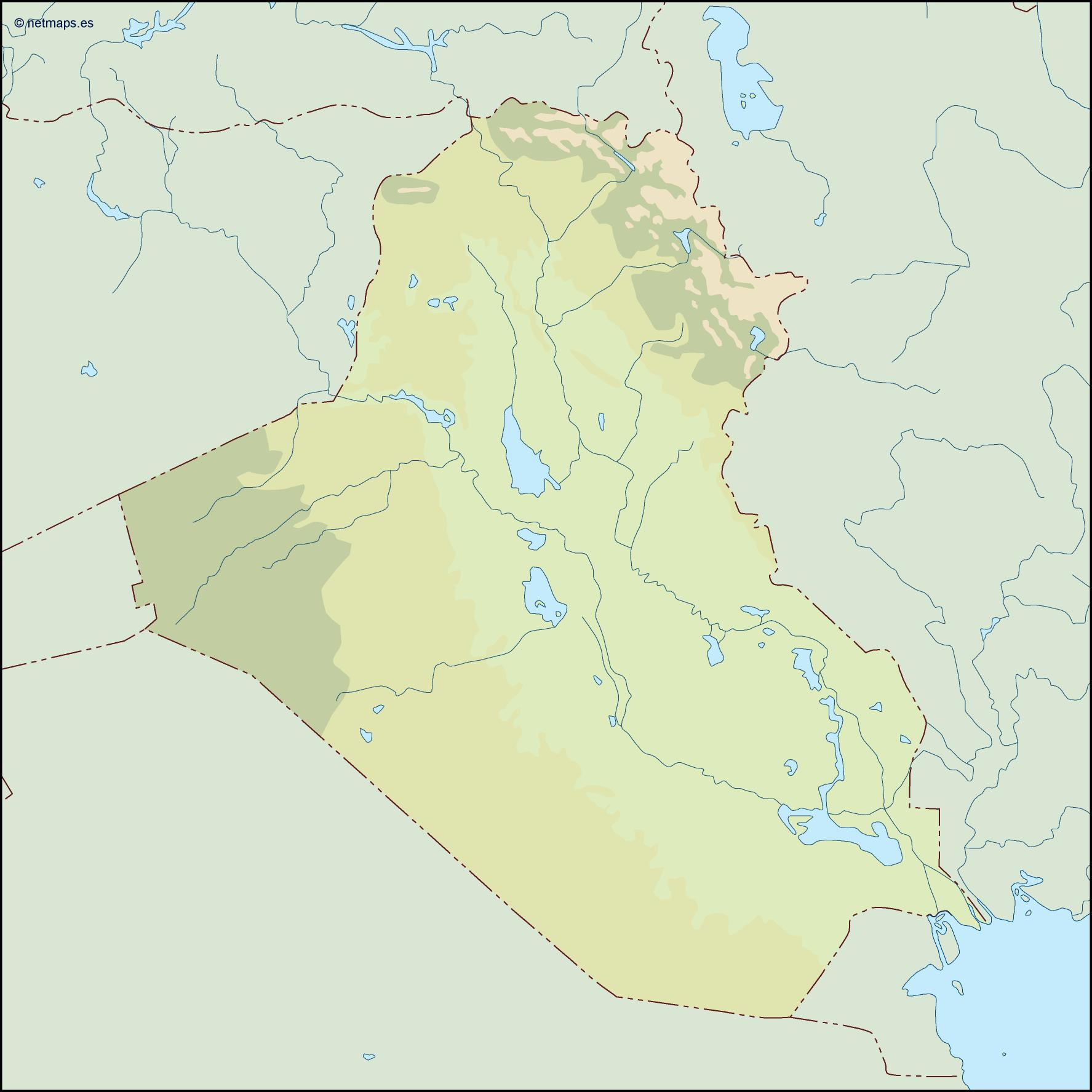 iraq illustrator map
