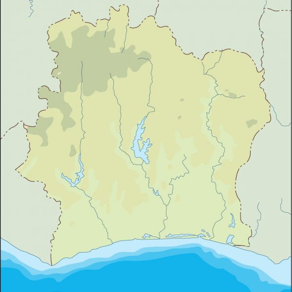 ivory coast illustrator map