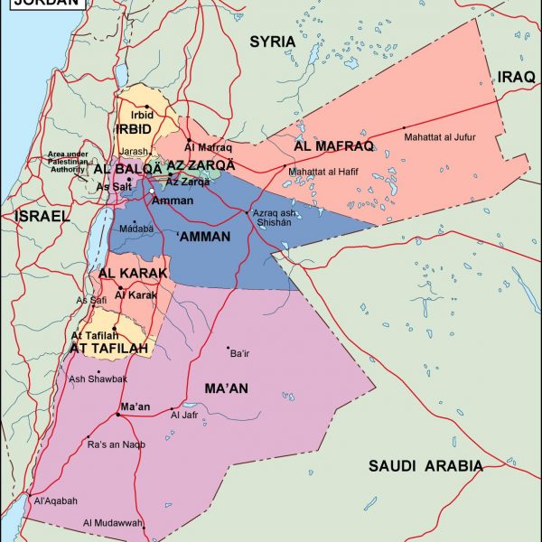 jordan political map