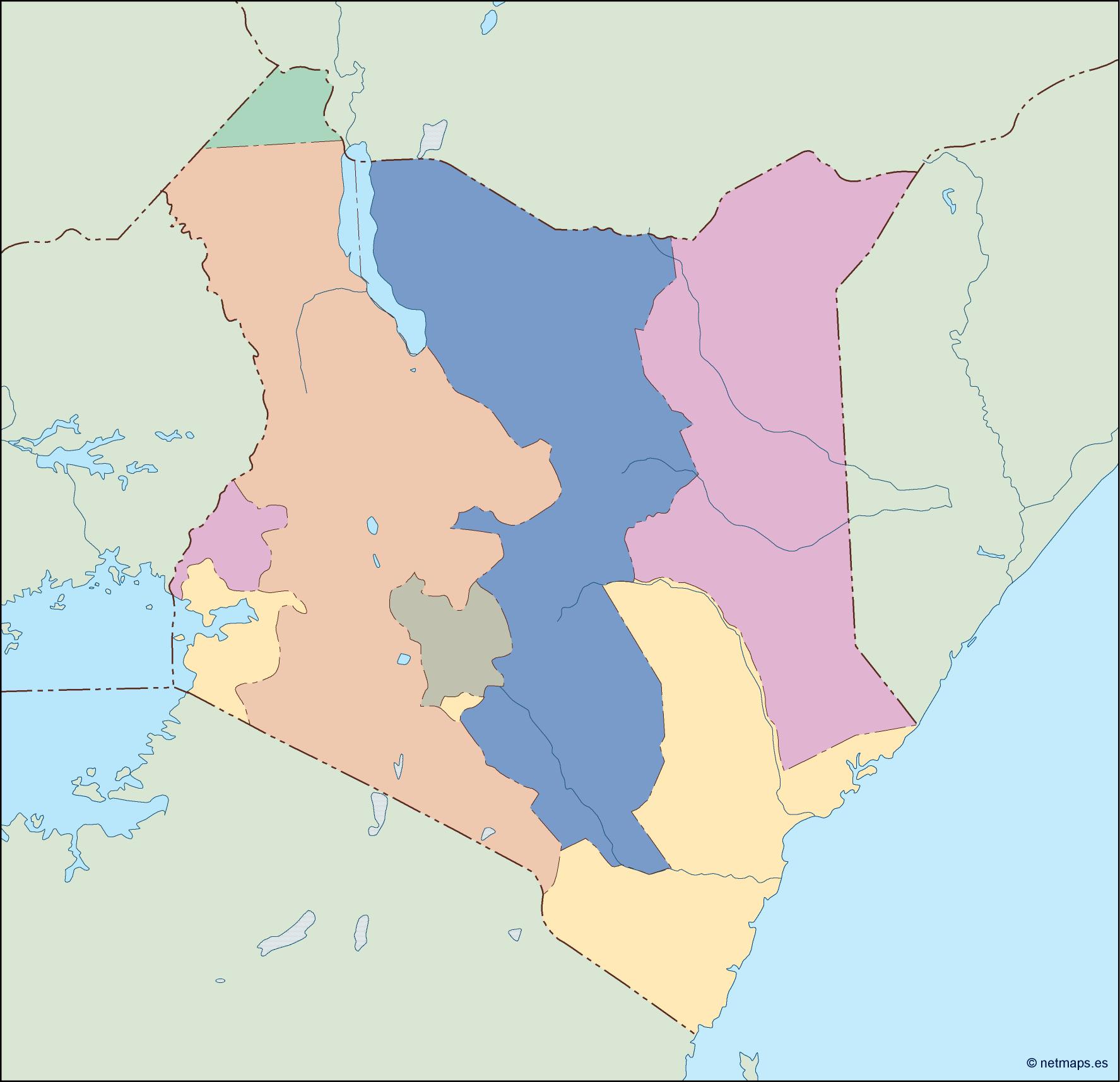 kenya blind map
