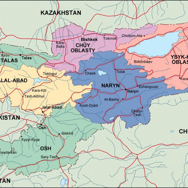 kirgizistan political map
