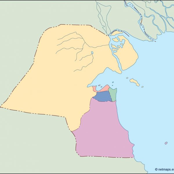 kuwait blind map
