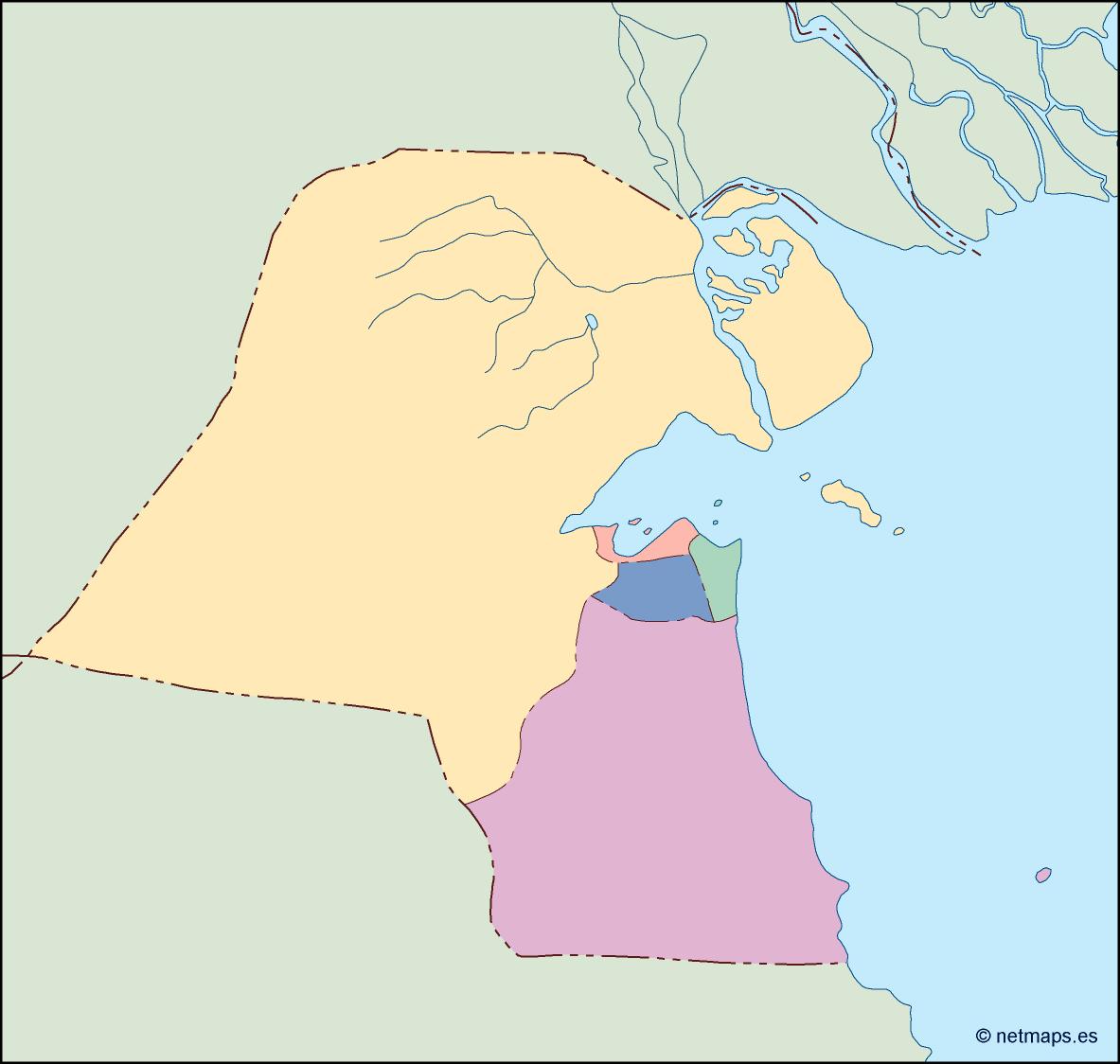 kuwait blind map