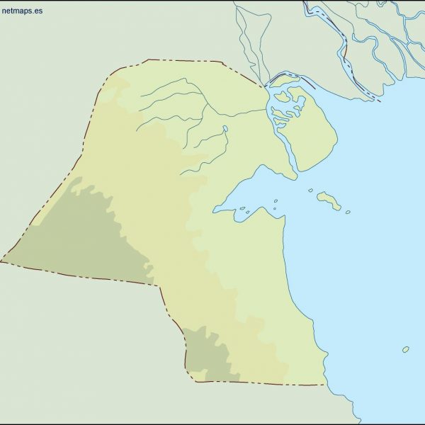 kuwait illustrator map