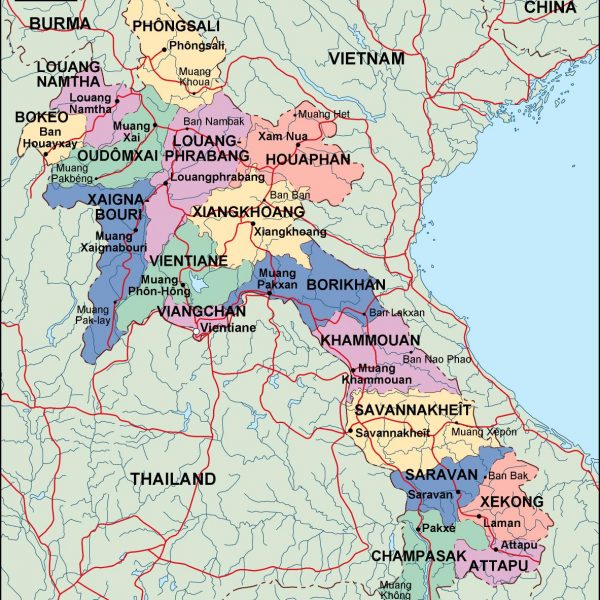 laos political map