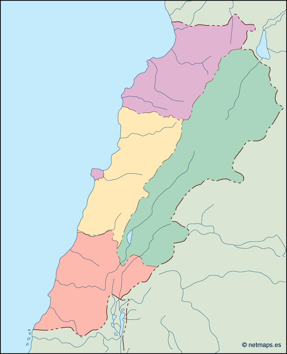 lebanon blind map
