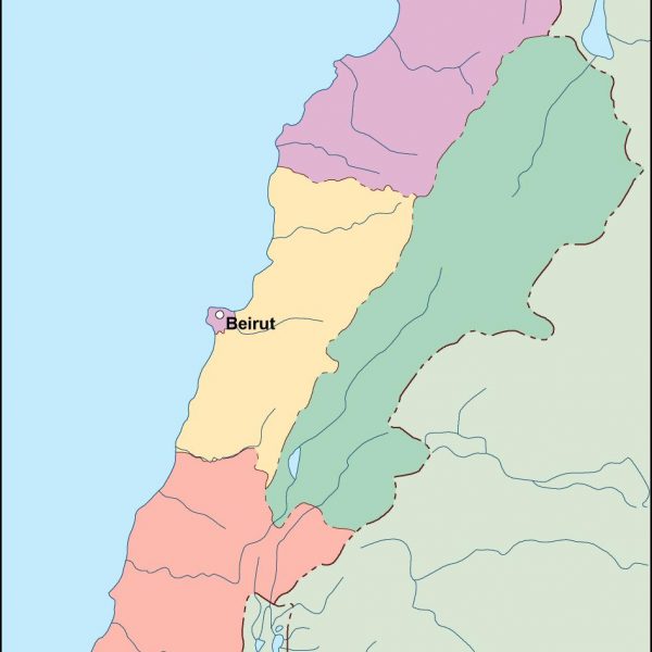 lebanon vector map