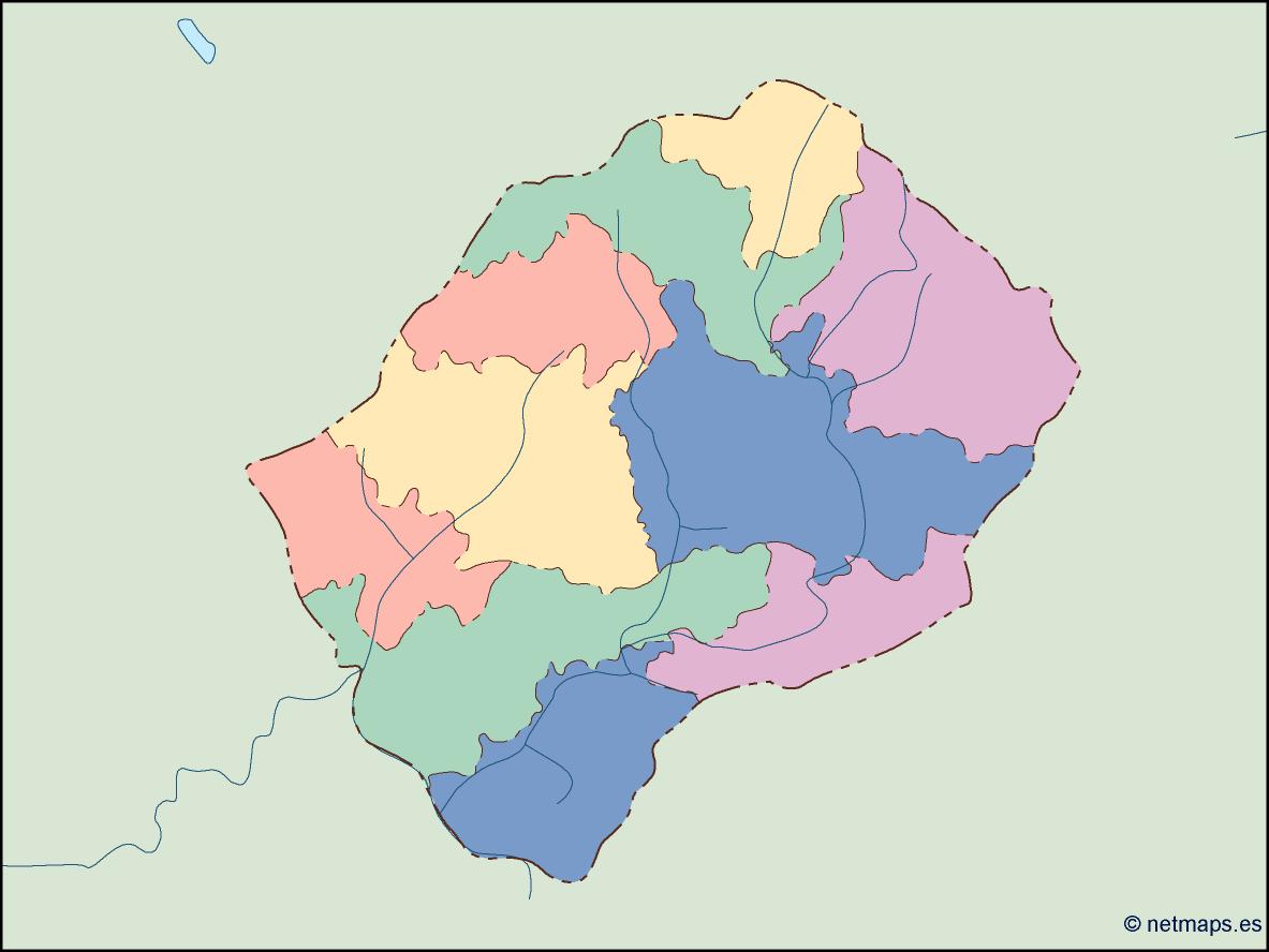 lesotho blind map