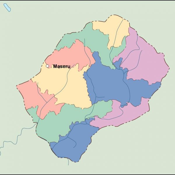 lesotho vector map