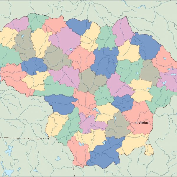 lithuania vector map