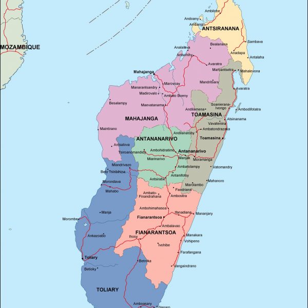 madagascar political map