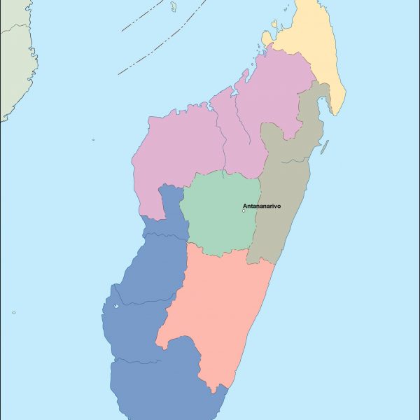 madagascar vector map