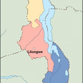 malawi vector map