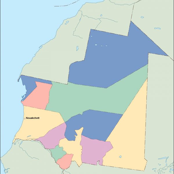 mauritania vector map