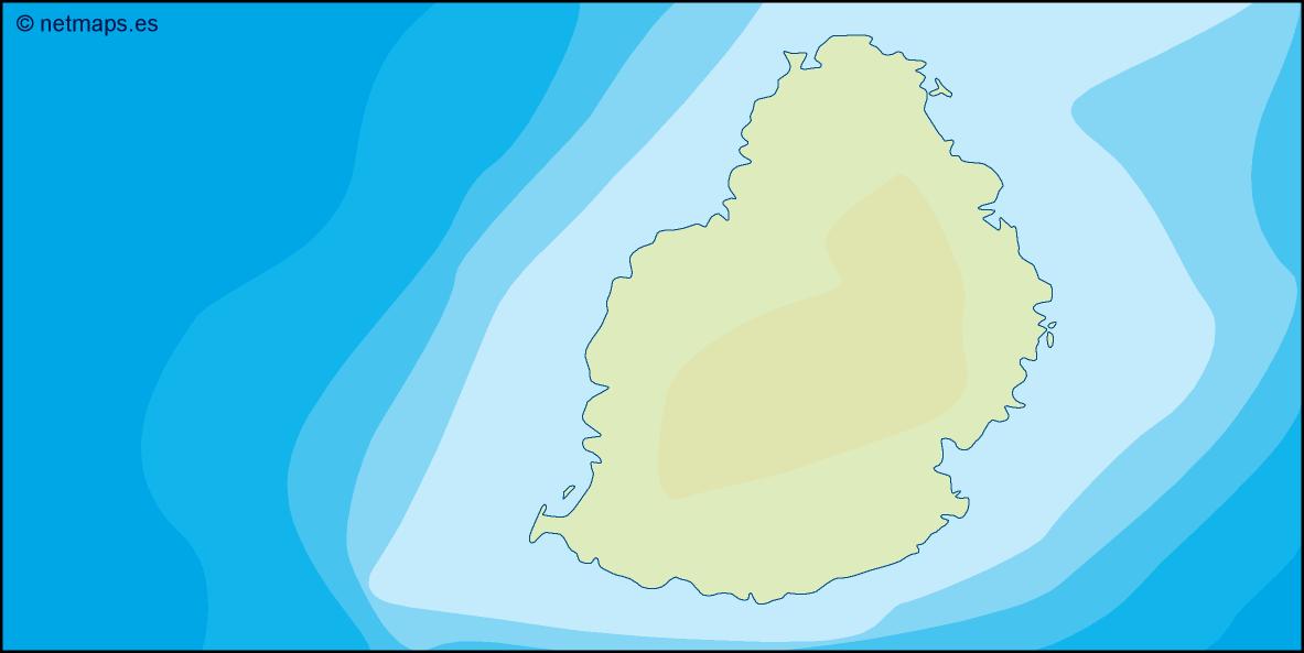 mauritius illustrator map