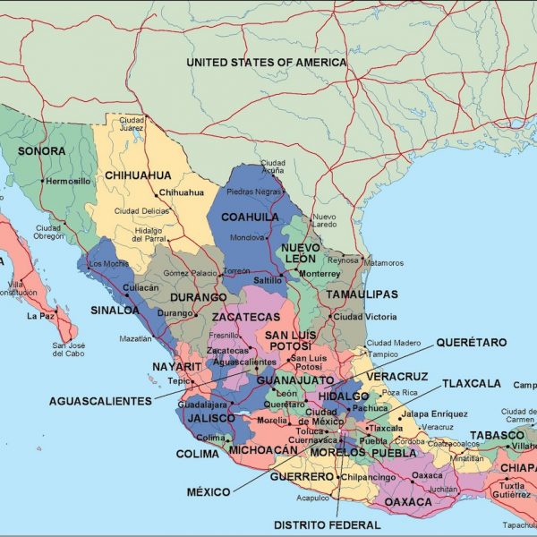 mexico political map