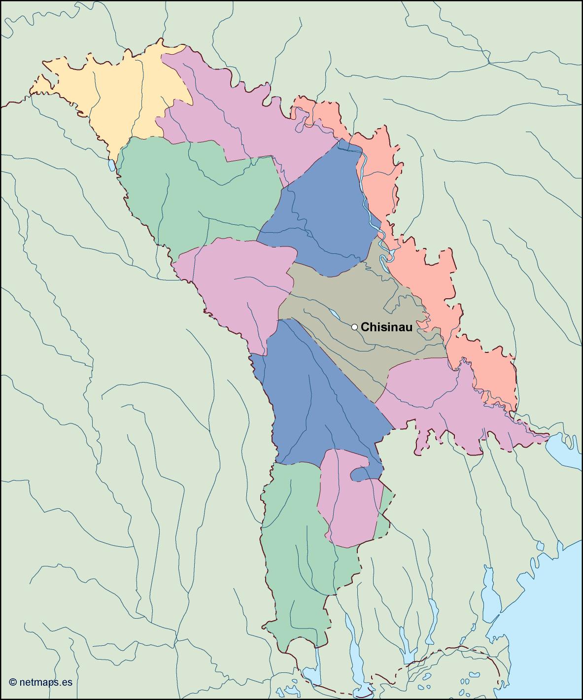moldova vector map