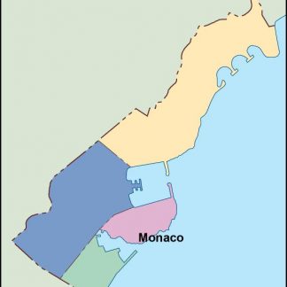 monaco vector map