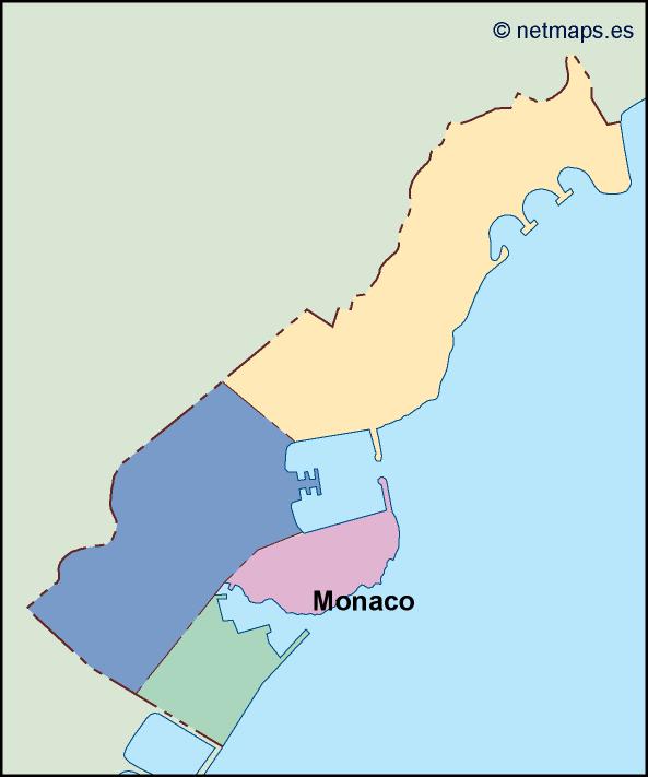 monaco vector map