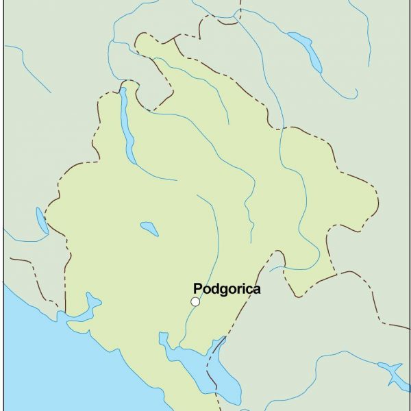 montenegro vector map