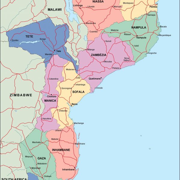mozambique political map