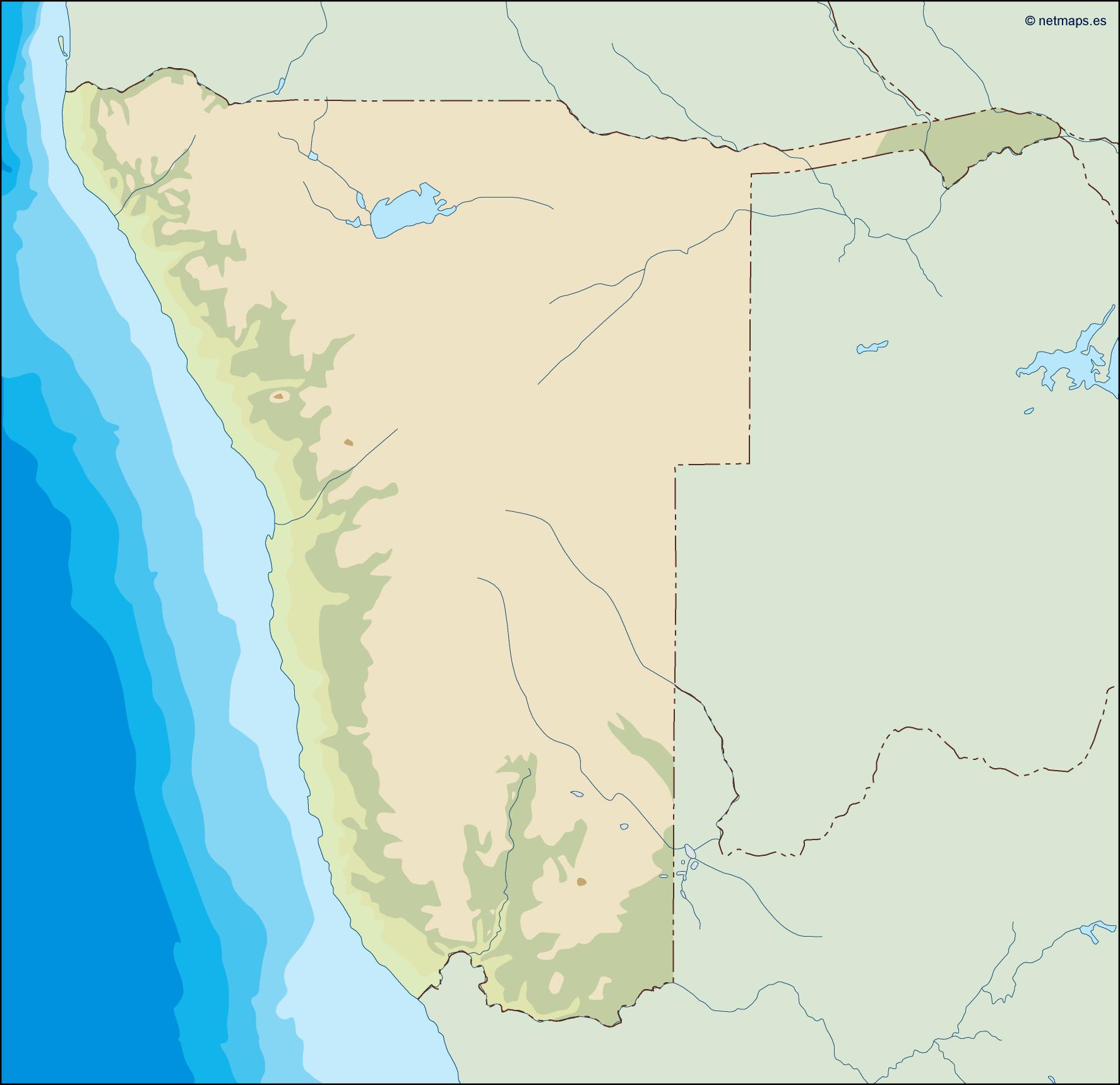 namibia illustrator map