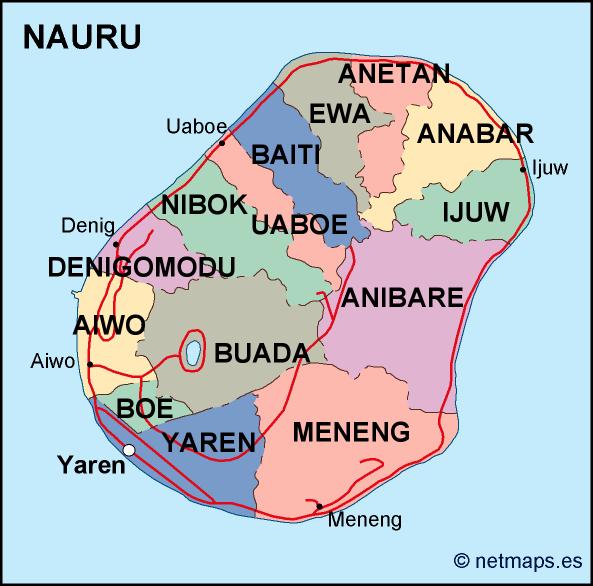 nauru political map