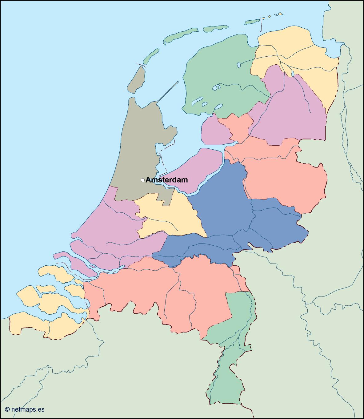 netherlands vector map