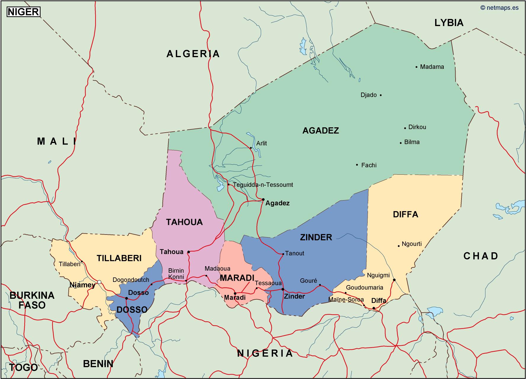 niger political map