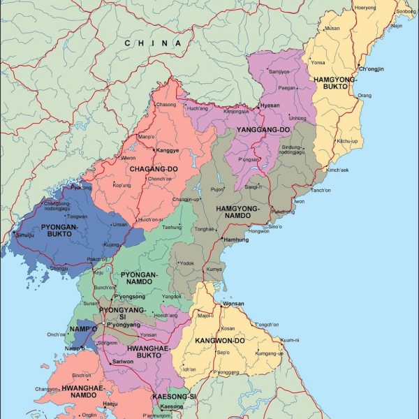 north korea political map
