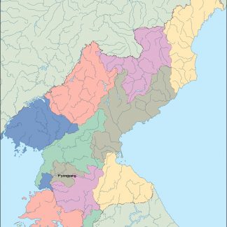 north korea vector map