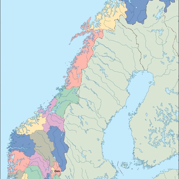norway vector map