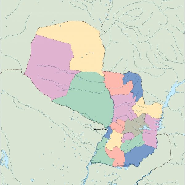 paraguay vector map