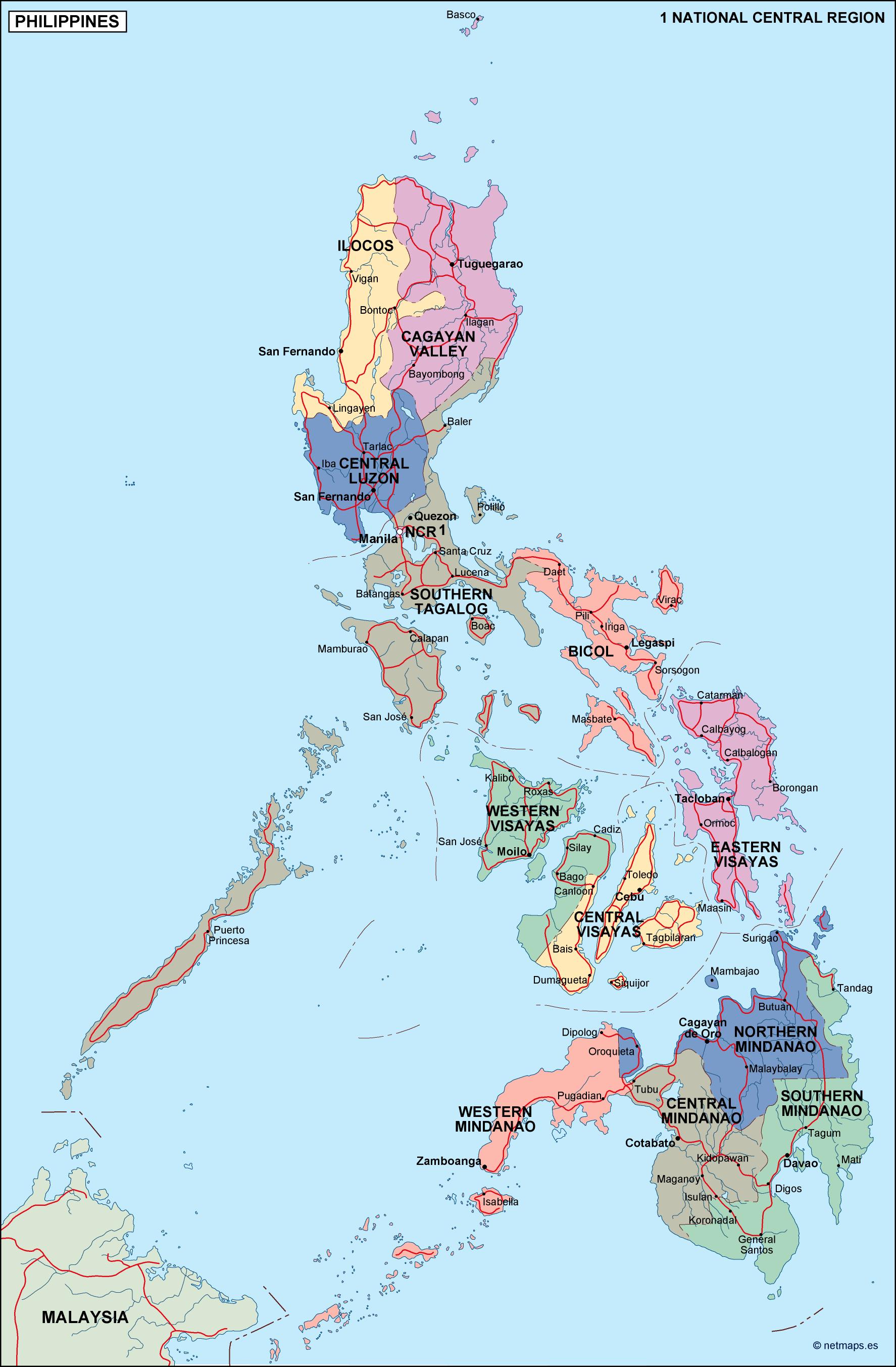 philippines political map