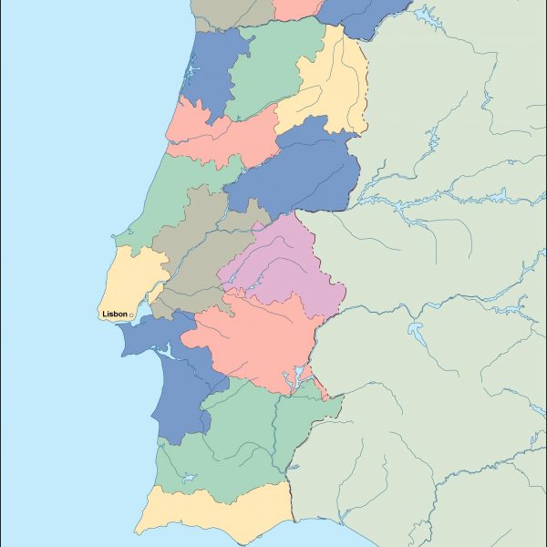 portugal vector map