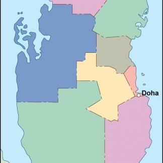 qatar vector map