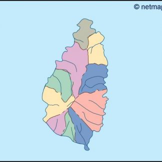 saint lucia blind map