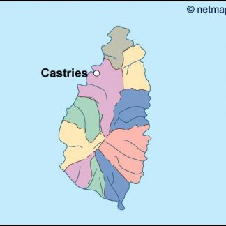 saint lucia vector map