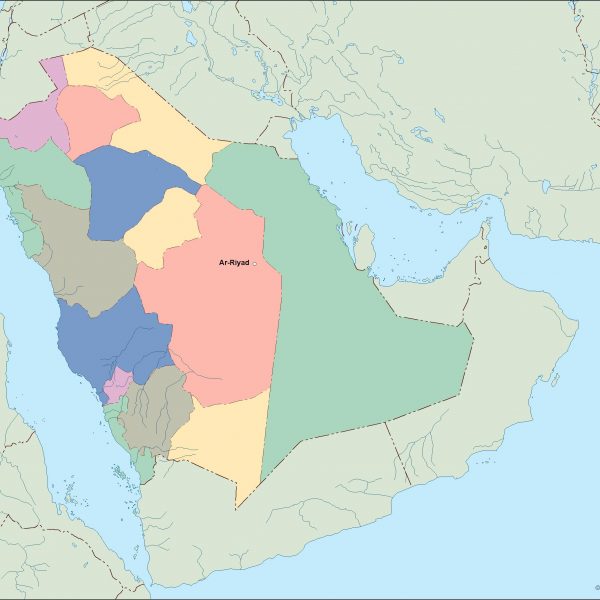 saudi arabia vector map