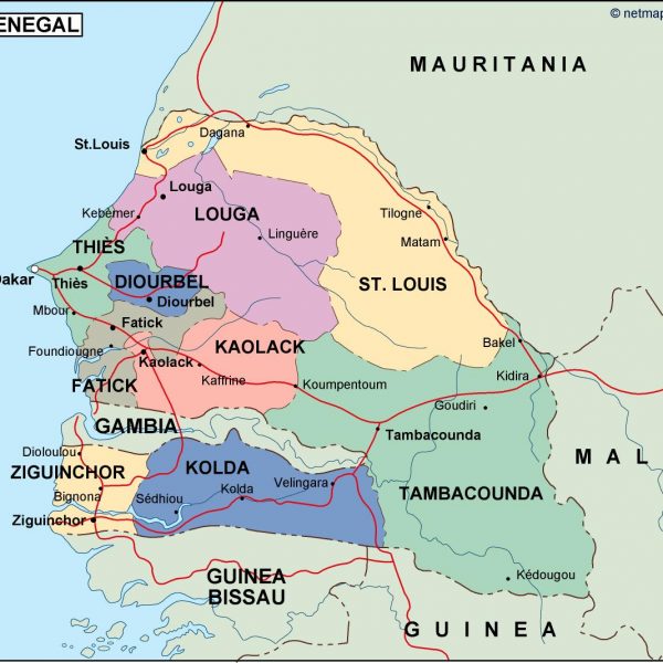 senegal political map