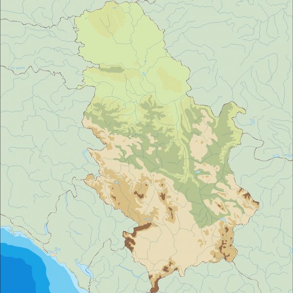 serbia illustrator map