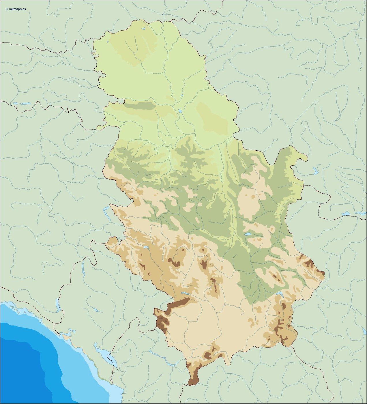 serbia illustrator map