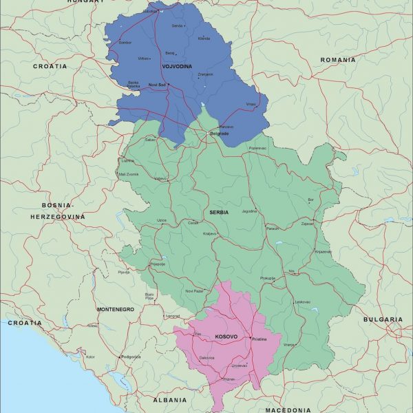 serbia political map