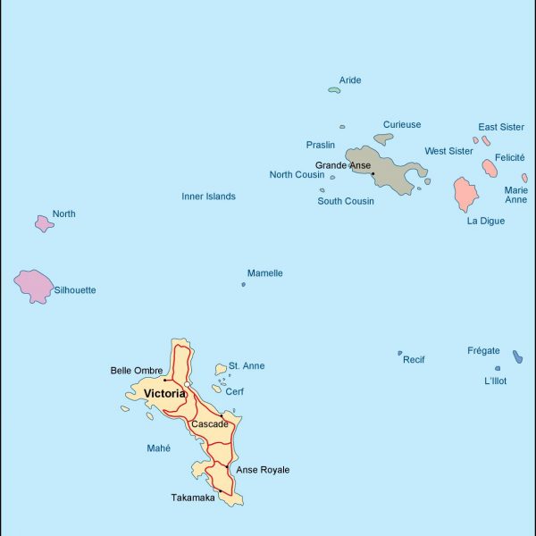 seychelles political map