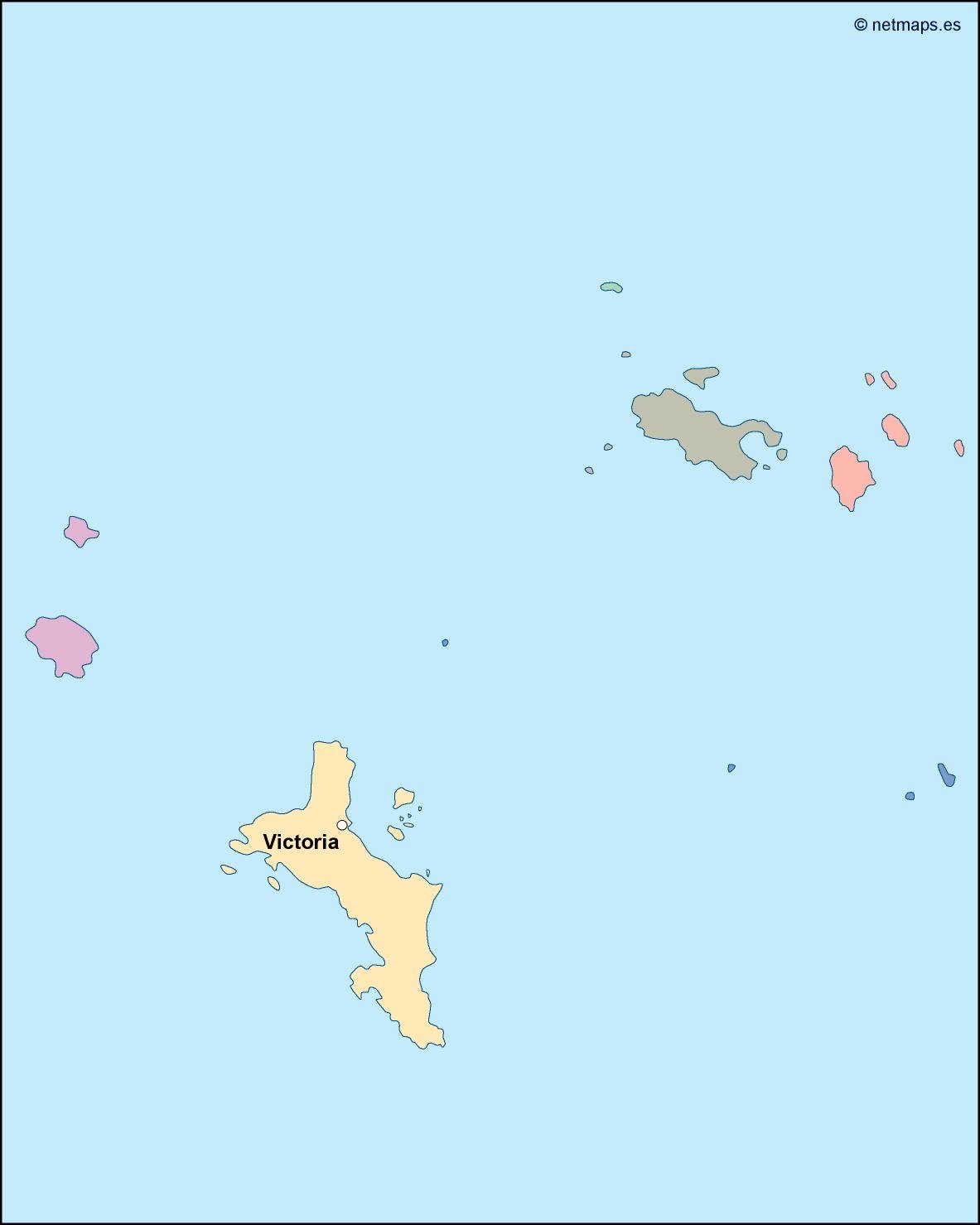 seychelles vector map